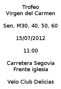 Cartel Trofeo Virgen del Carmen 2012