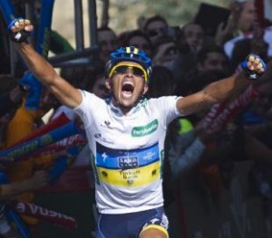 Contador vencedor y líder en Fuente Dé