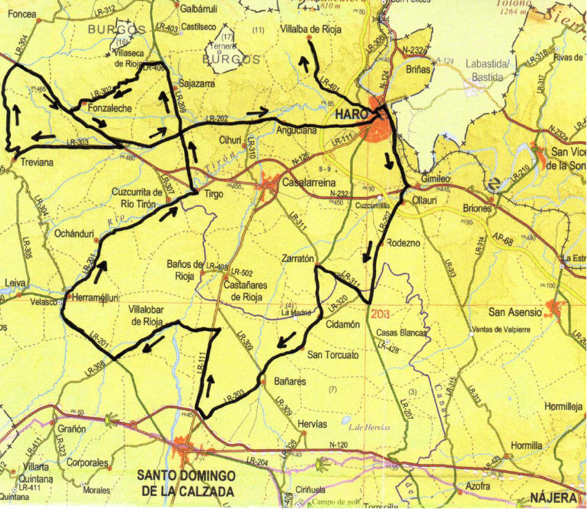 Mapa del recorrido del Memorial "Álvaro Fernández"
