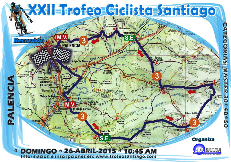 Recorrido del Trofeo Santiago 2015
