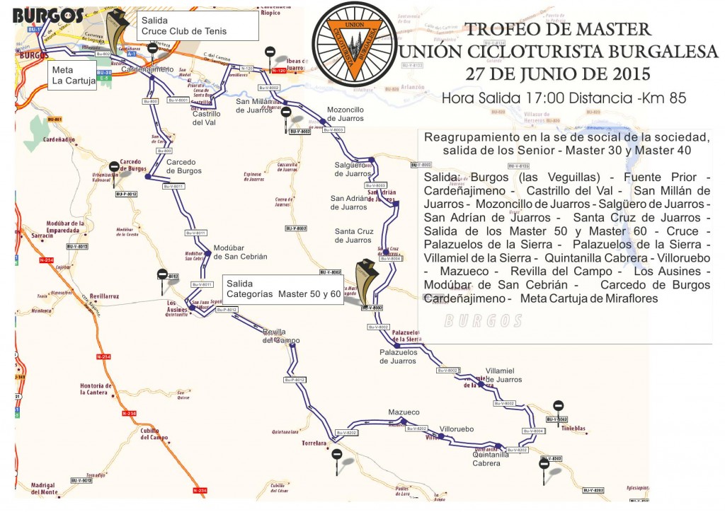 Recorrido Trofeo Unión Cicloturista Burgalesa