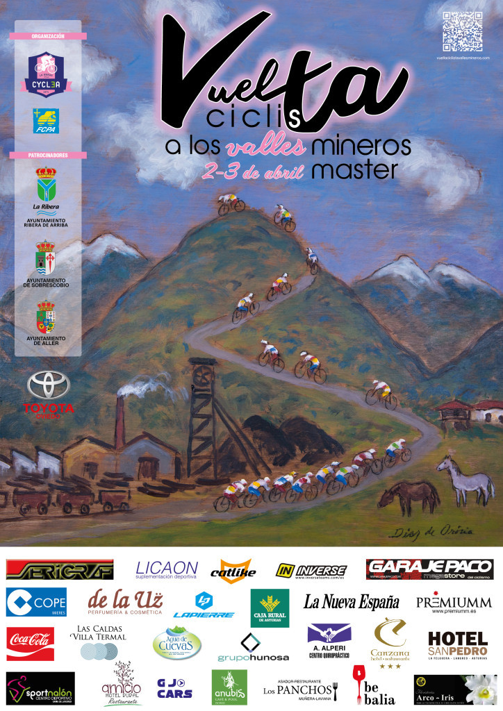 Cartel de la I Vuelta Ciclista a los Valles Mineros Máster