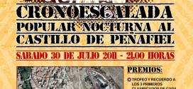 Cartel de la cronoescalada nocturla al castillo de Peñafiel 2011