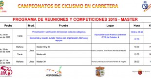 Programa Campeonato de España Máster 2015